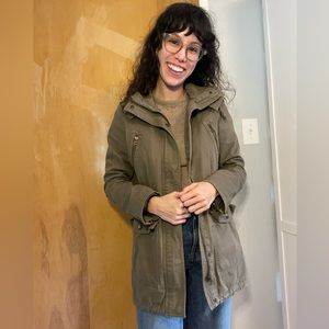 Green utility jacket